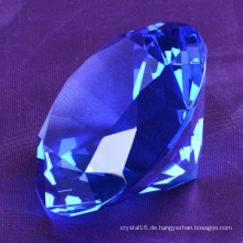 Handgemachte große blaue K9 Kristall Diamant Form Hochzeit Gefälligkeiten Geschenk